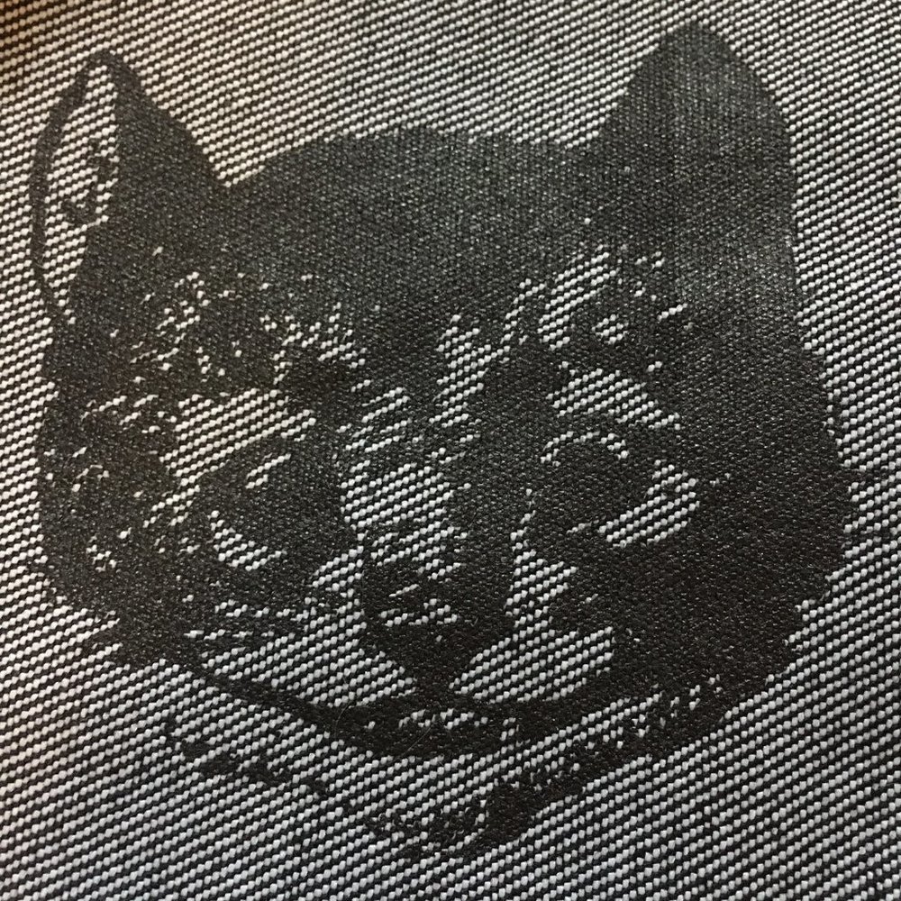 Vintage Cheshire Cat Silkscreen Fabric Patch | Alice in Wonderland Retro Sew-On